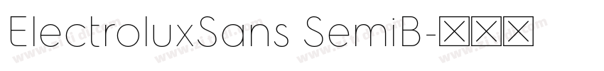 ElectroluxSans SemiB字体转换